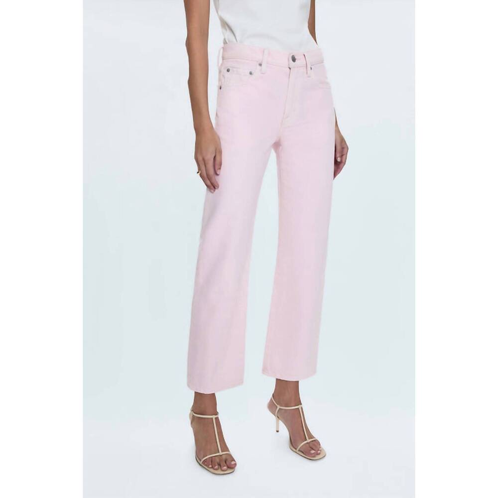 NEW PISTOLA lexi mid rise bowed leg jeans in blush - Picture 4 of 5